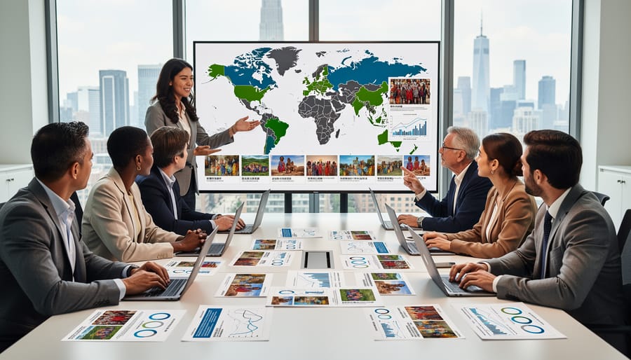 Diverse hands holding smartphones showing various social media and digital applications